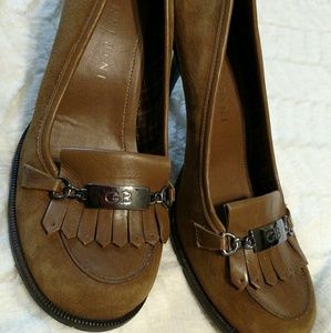Gianni Bini leather dress loafer heels size 7 1/2
